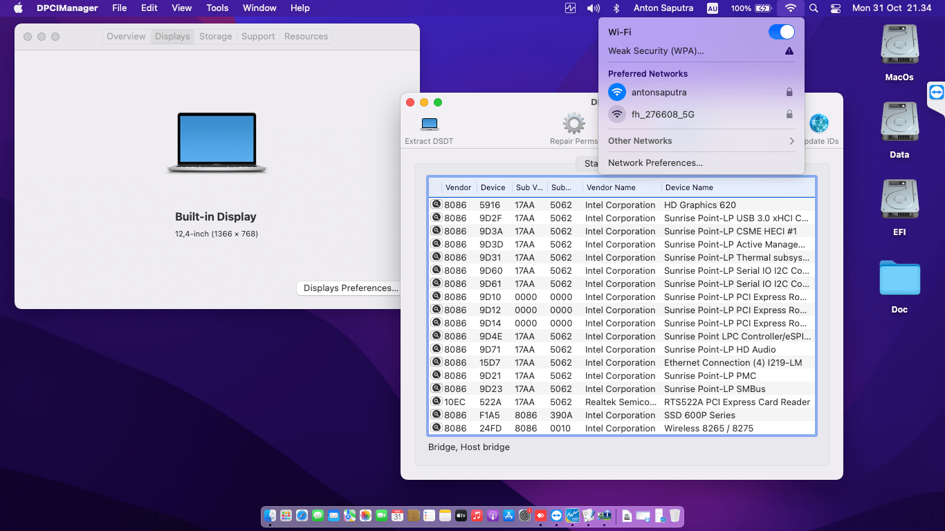 Lenovo Thinkpad X270 3rd [KabyLake   Intel HD 620 + PS2]   OpenCore 2